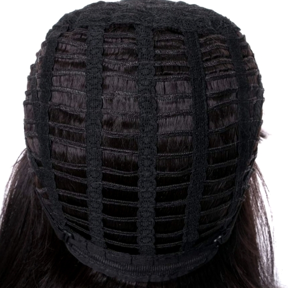 12 inch Short Bob Wig with Bangs Straight Dark Bown Hair NWOT - Picture 6 of 8